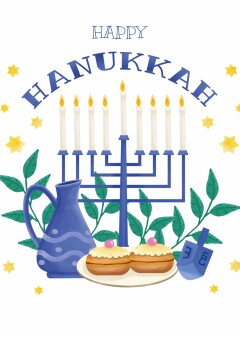 Personalised Charity Hanukkah Ecards
